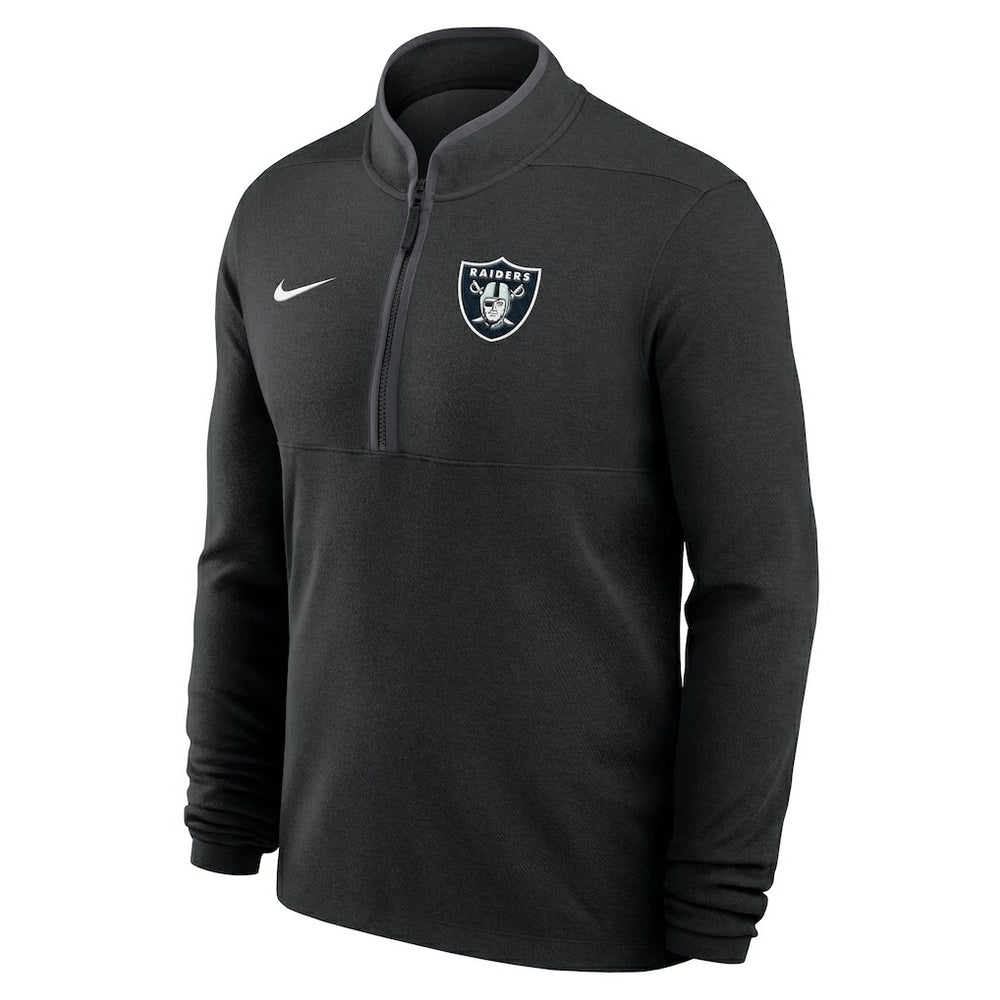 Las Vegas Raiders Lightweight Victory Dri-FIT Half-Zip Pullover - Black - Nike