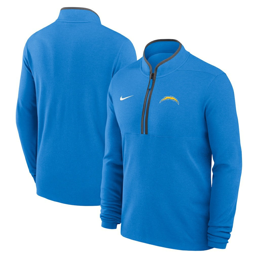 Los Angeles Chargers Lightweight Victory Dri-FIT Half-Zip Pullover - Powder Blue - Nike