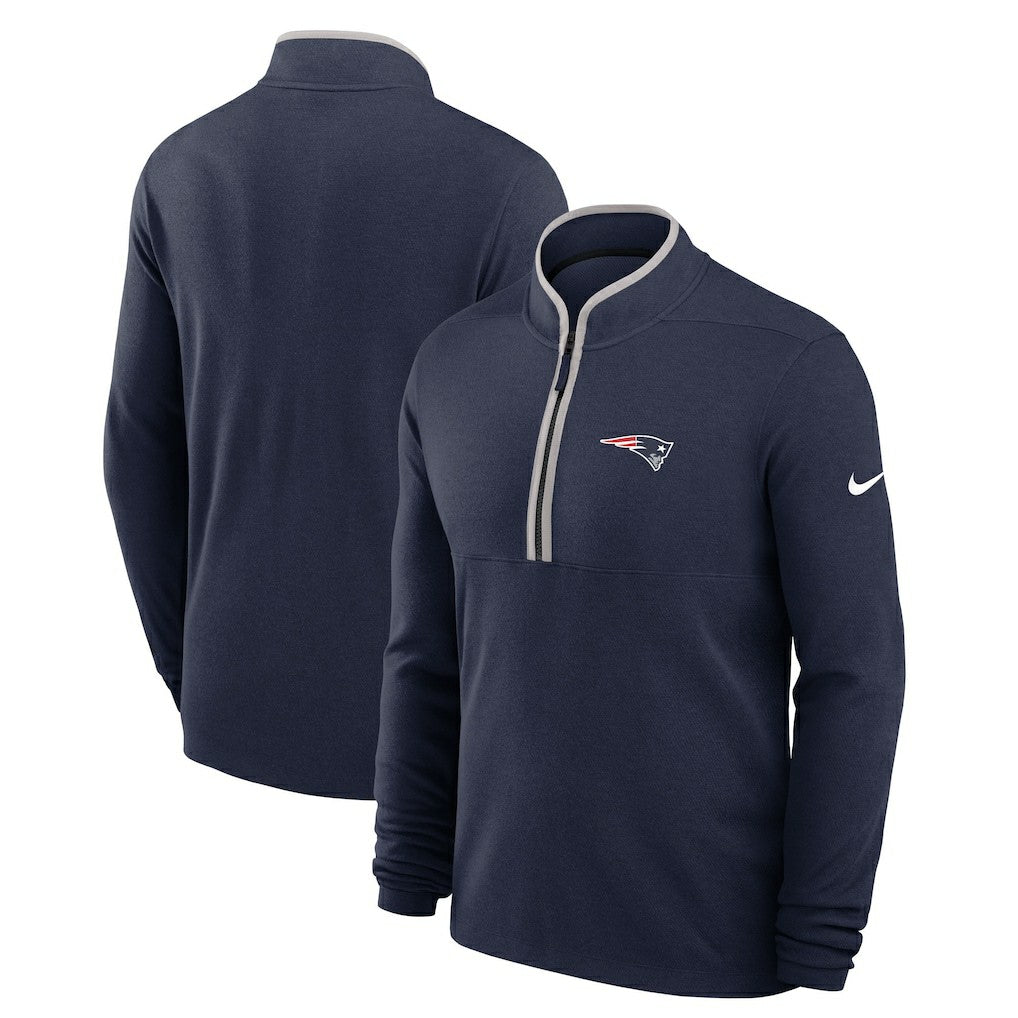New England Patriots Lightweight Victory Dri-FIT Half-Zip Pullover - Navy - Nike