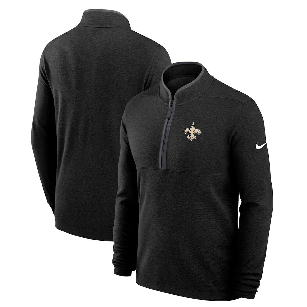 New Orleans Saints Lightweight Victory Dri-FIT Half-Zip Pullover - Black - Nike