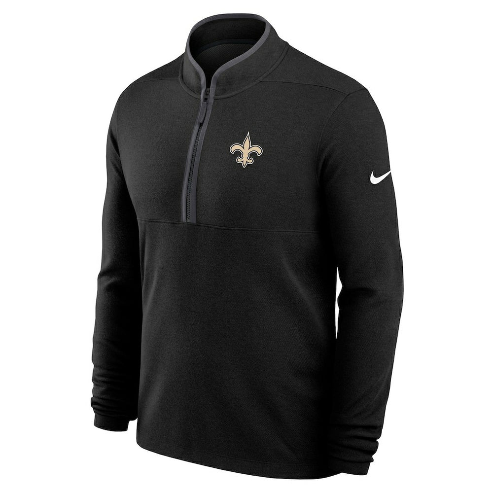 New Orleans Saints Lightweight Victory Dri-FIT Half-Zip Pullover - Black - Nike
