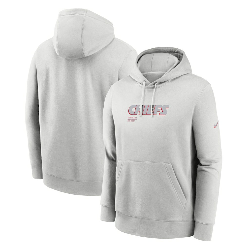 Kansas City Chiefs Edge Pack French Terry Club Pullover Hoodie - Gray - Nike