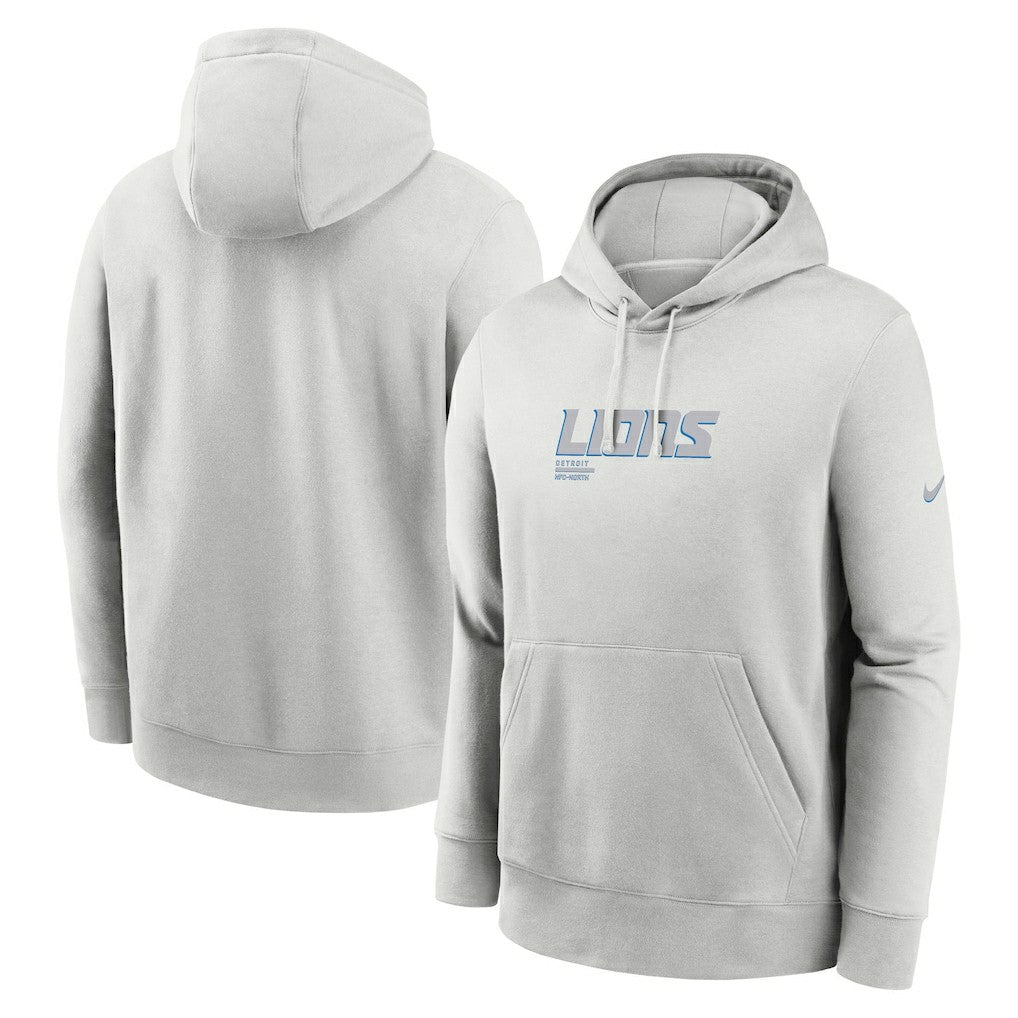 Detroit Lions Edge Pack French Terry Club Pullover Hoodie - Gray - Nike