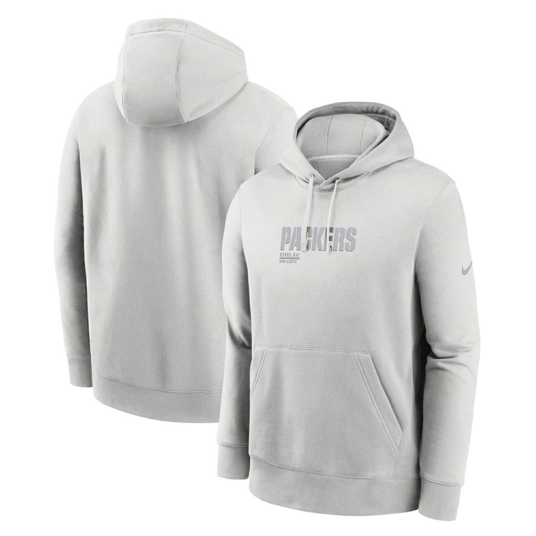 Green Bay Packers Edge Pack French Terry Club Pullover Hoodie - Gray - Nike