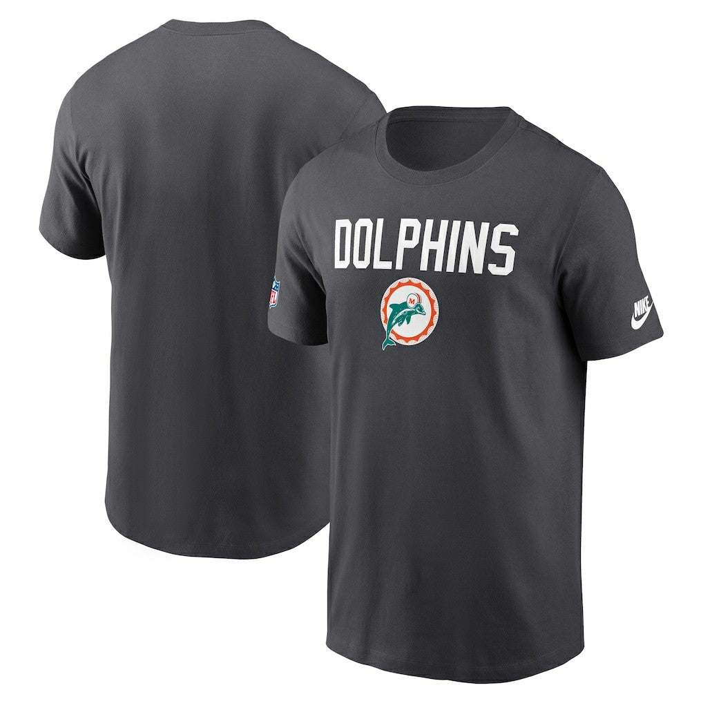 Miami Dolphins Alt Pack Onside Conversion Performance T-Shirt - Anthracite - Nike