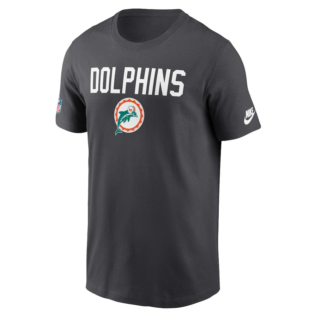 Miami Dolphins Alt Pack Onside Conversion Performance T-Shirt - Anthracite - Nike
