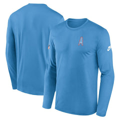 Tennessee Titans Legend Oilers Throwback Dri-FIT Long Sleeve T-Shirt - Navy - Nike