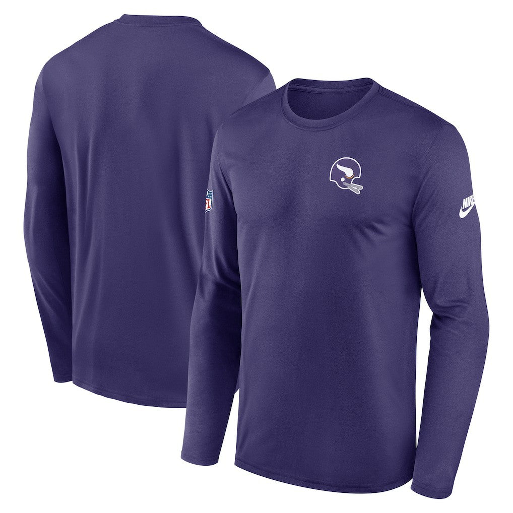 Minnesota Vikings Legend Small Logo Dri-FIT Long Sleeve T-Shirt - Purple - Nike