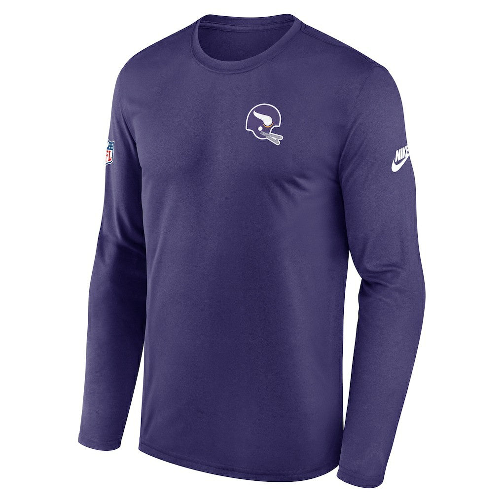 Minnesota Vikings Legend Small Logo Dri-FIT Long Sleeve T-Shirt - Purple - Nike