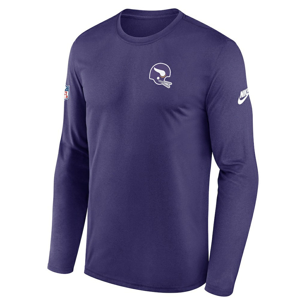 Minnesota Vikings Legend Small Logo Dri-FIT Long Sleeve T-Shirt - Purple - Nike