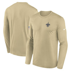 New Orleans Saints Legend Small Logo Dri-FIT Long Sleeve T-Shirt - Gold - Nike