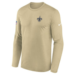 New Orleans Saints Legend Small Logo Dri-FIT Long Sleeve T-Shirt - Gold - Nike