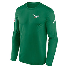 Philadelphia Eagles Legend Small Logo Dri-FIT Long Sleeve T-Shirt - Kelly Green - Nike