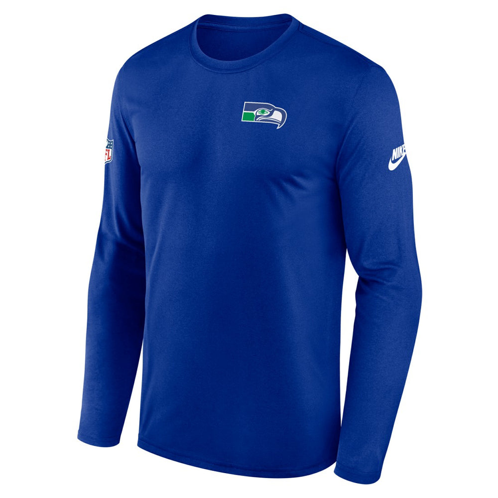 Seattle Seahawks Legend Small Logo Dri-FIT Long Sleeve T-Shirt - Royal - Nike