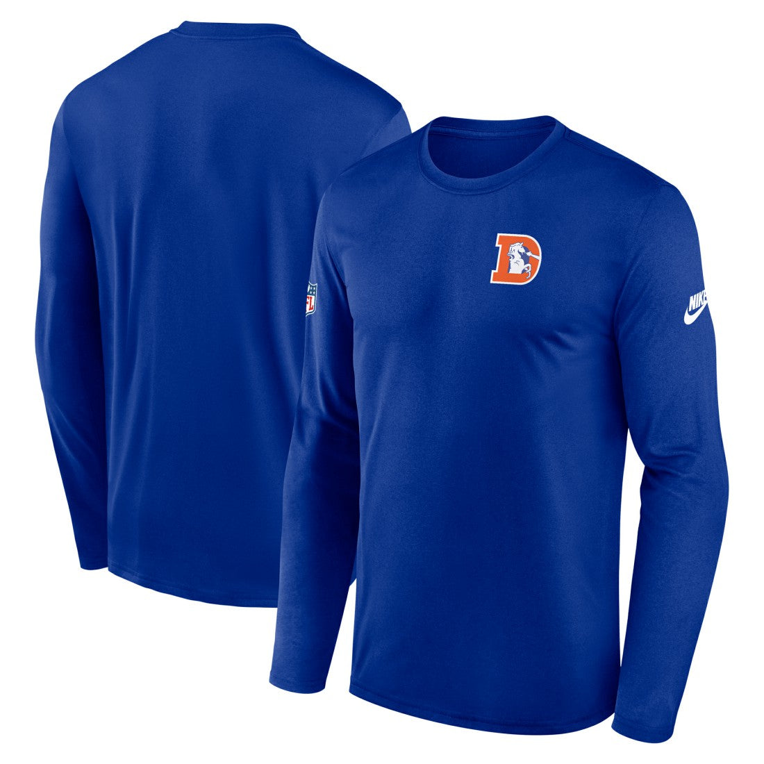 Denver Broncos Legend Small Logo Dri-FIT Long Sleeve T-Shirt - Royal - Nike
