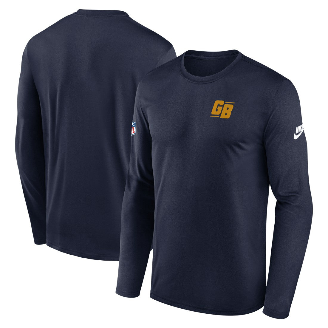 Green Bay Packers Legend Small Logo Dri-FIT Long Sleeve T-Shirt - Navy - Nike