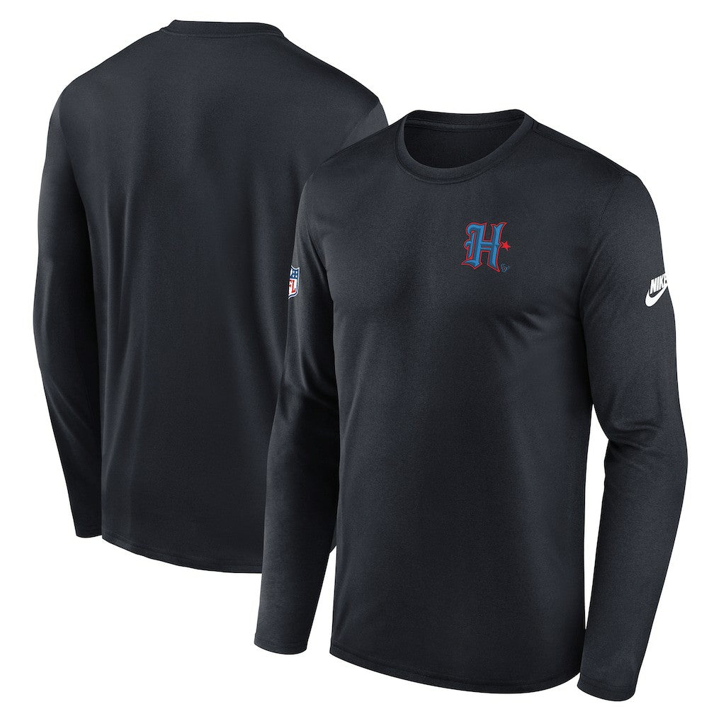 Houston Texans Legend Small Logo Dri-FIT Long Sleeve T-Shirt - Navy - Nike