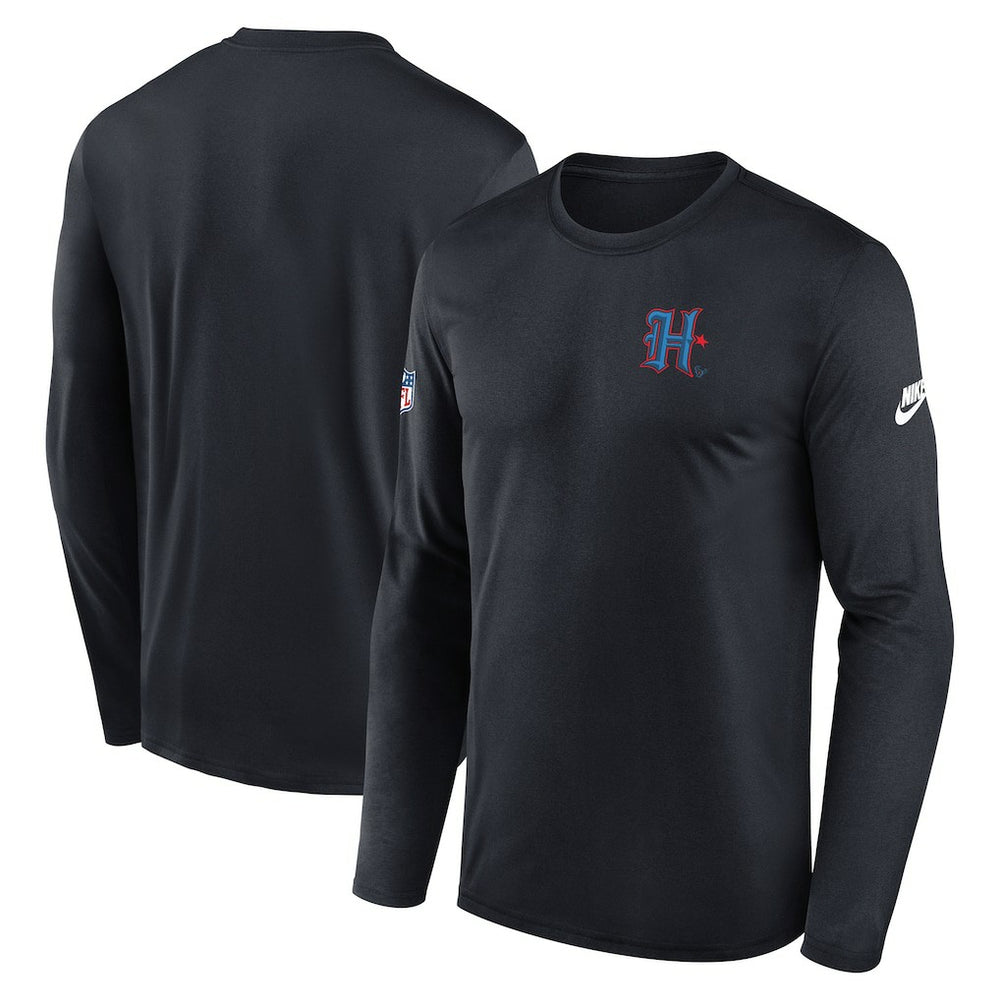 Houston Texans Legend Small Logo Dri-FIT Long Sleeve T-Shirt - Navy - Nike