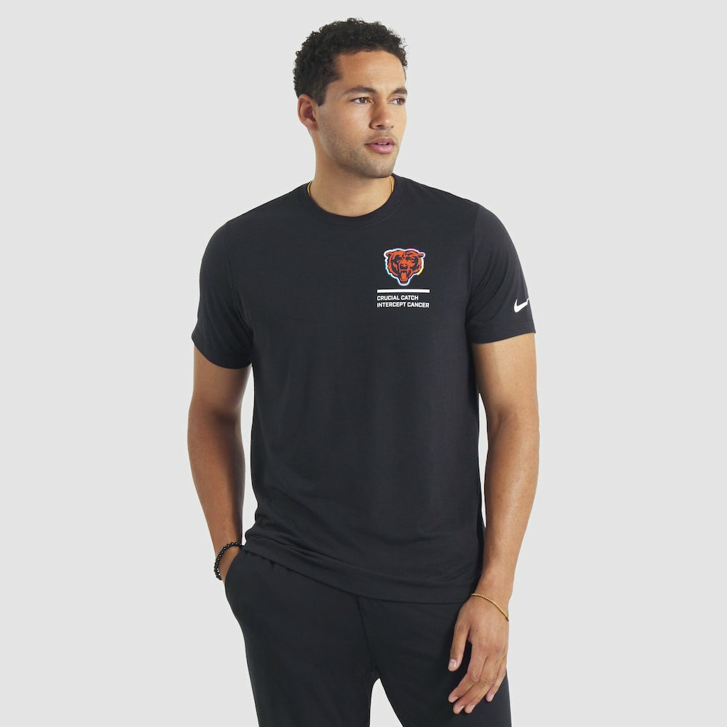 Chicago Bears 2025 NFL Crucial Catch Tri-Blend Dri-FIT T-Shirt - Black - Nike