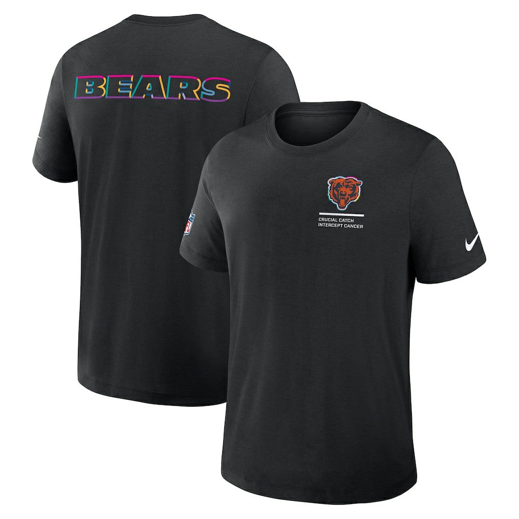 Chicago Bears 2025 NFL Crucial Catch Tri-Blend Dri-FIT T-Shirt - Black - Nike