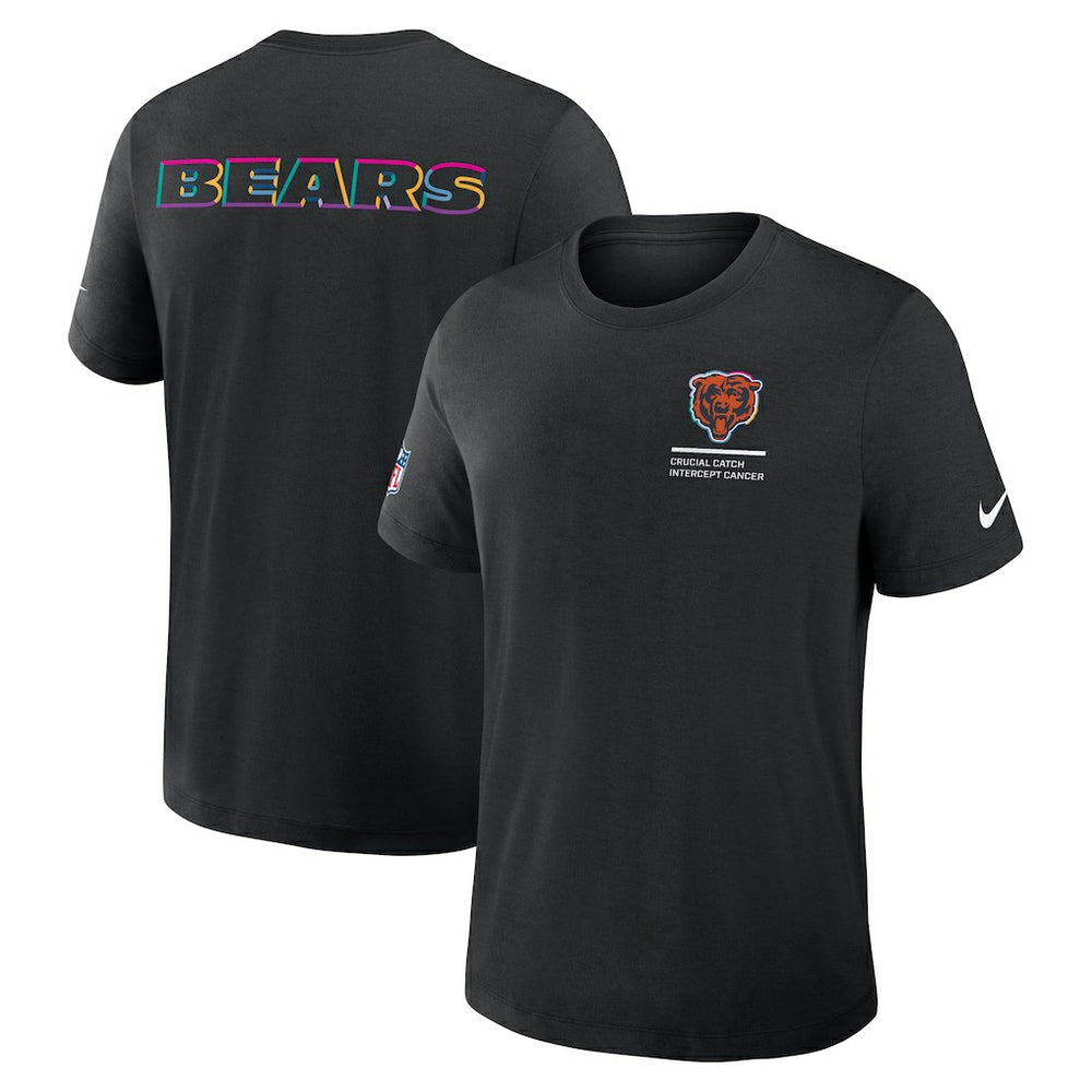 Chicago Bears 2025 NFL Crucial Catch Tri-Blend Dri-FIT T-Shirt - Black - Nike