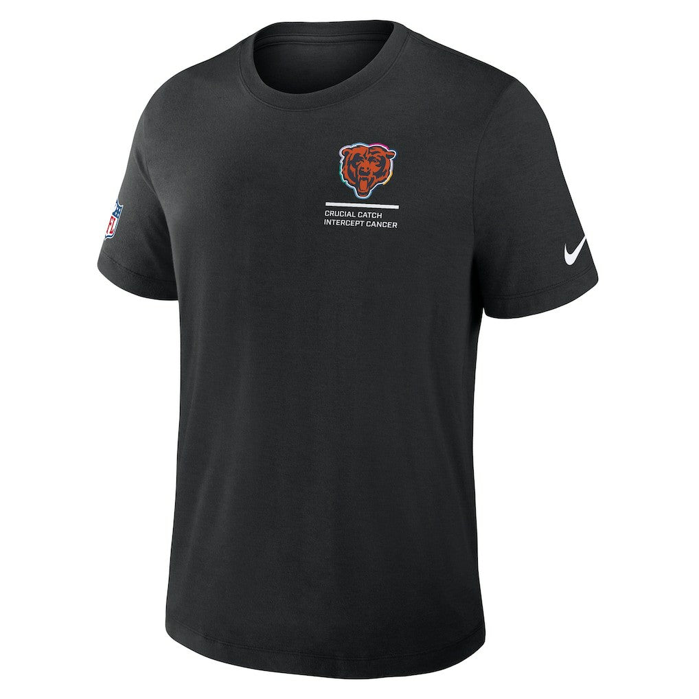Chicago Bears 2025 NFL Crucial Catch Tri-Blend Dri-FIT T-Shirt - Black - Nike