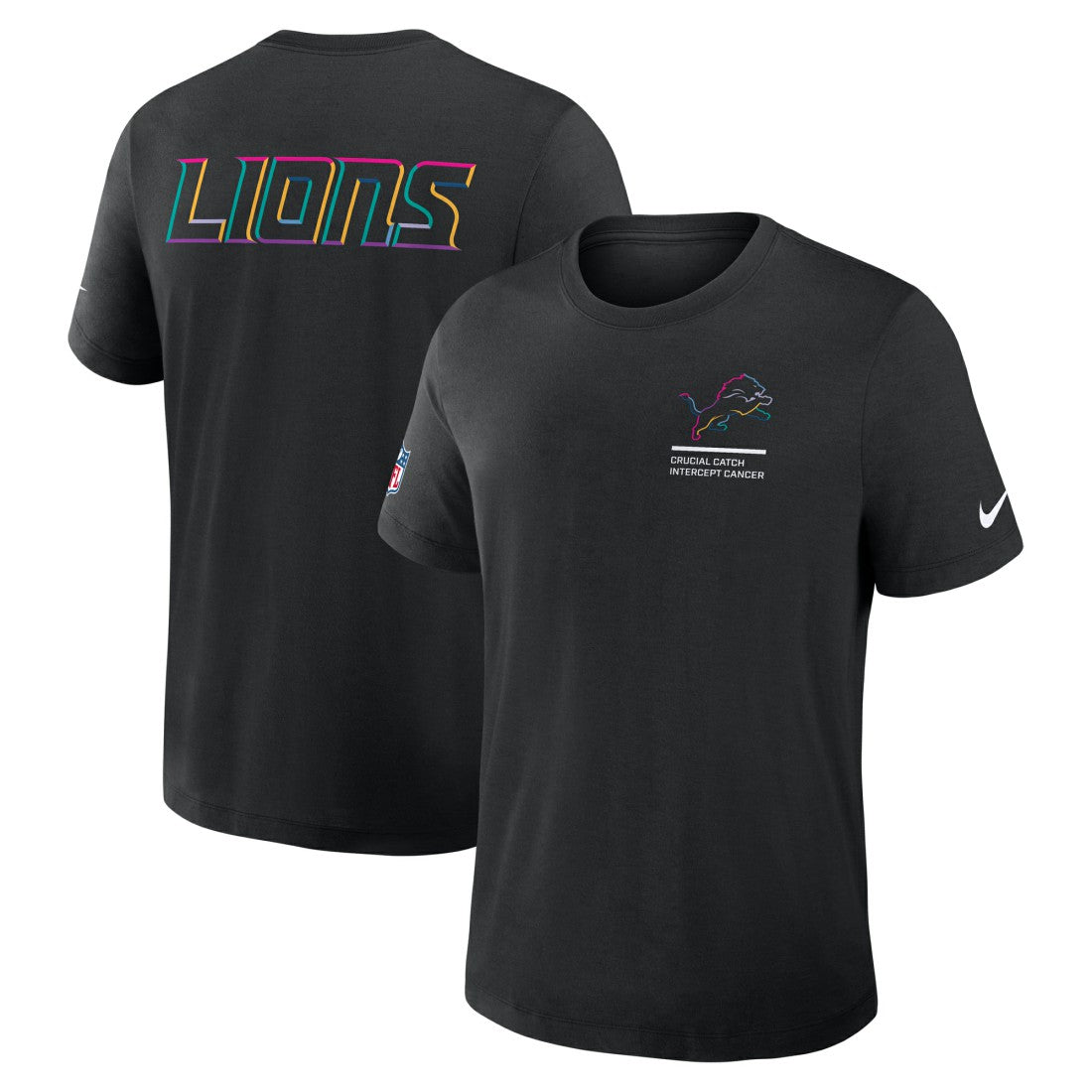 Detroit Lions 2025 NFL Crucial Catch Tri-Blend Dri-FIT T-Shirt - Black - Nike