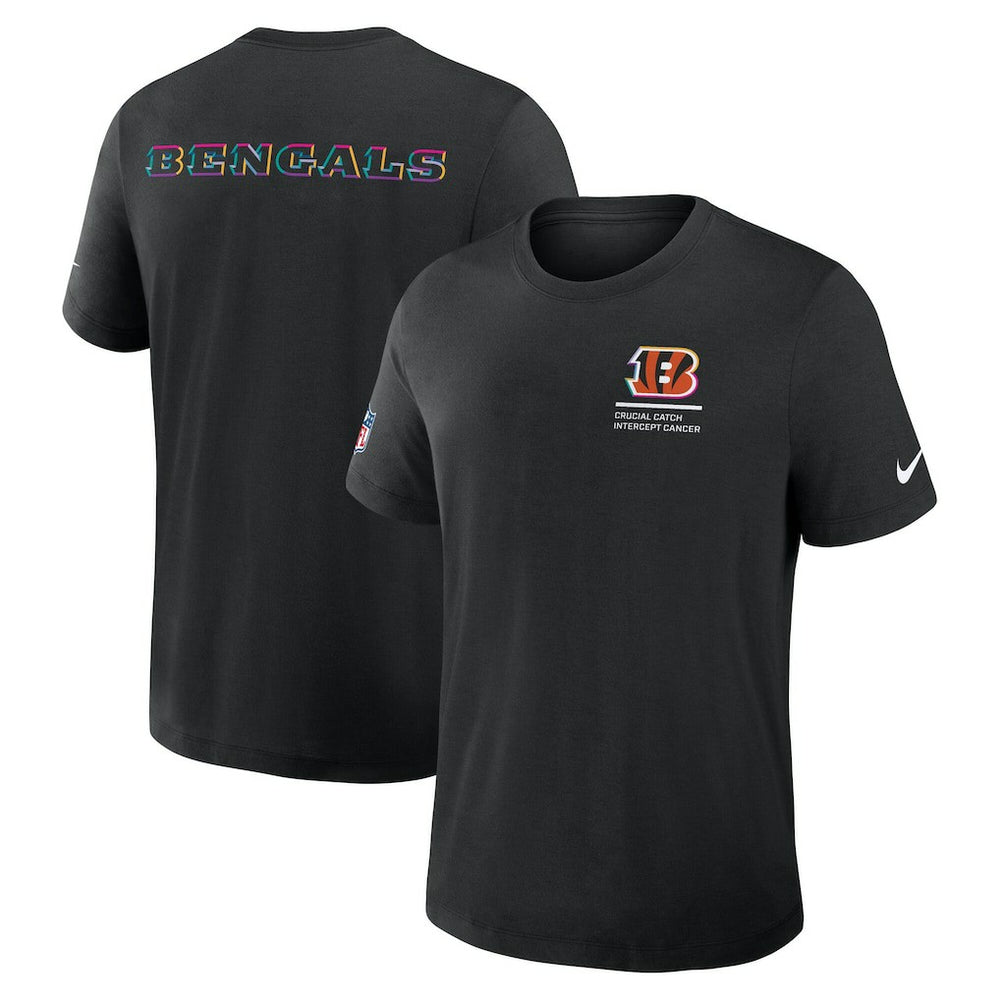 Cincinnati Bengals 2025 NFL Crucial Catch Tri-Blend Dri-FIT T-Shirt - Black - Nike