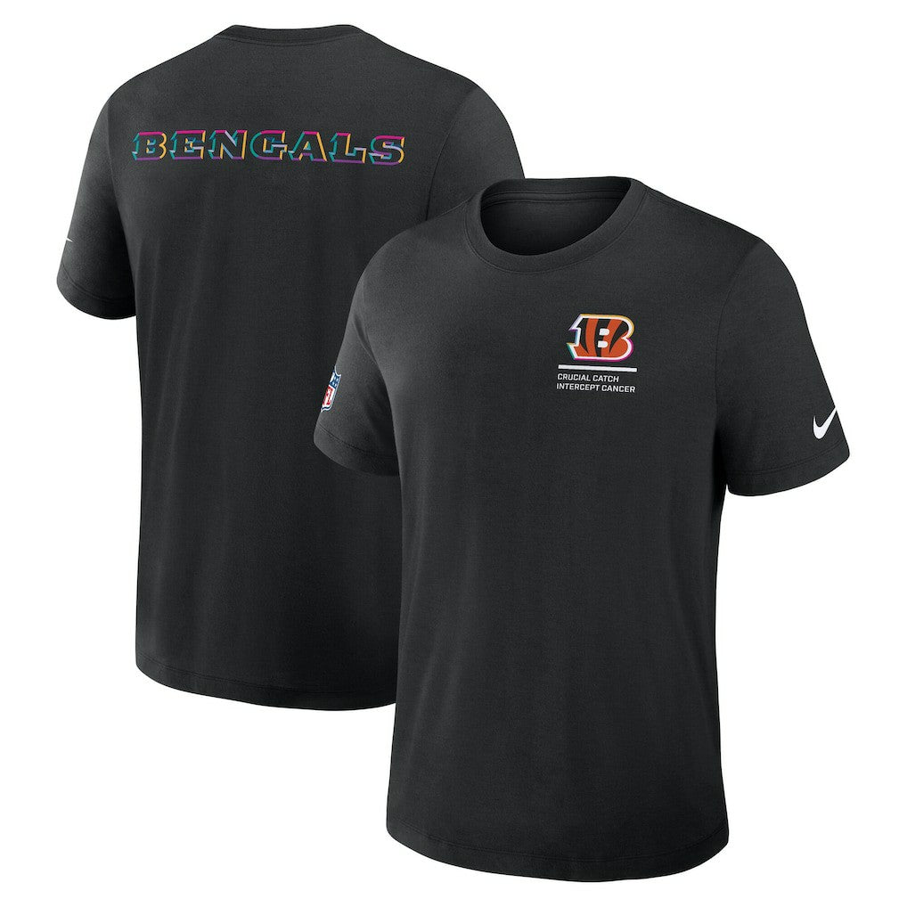 Cincinnati Bengals 2025 NFL Crucial Catch Tri-Blend Dri-FIT T-Shirt - Black - Nike