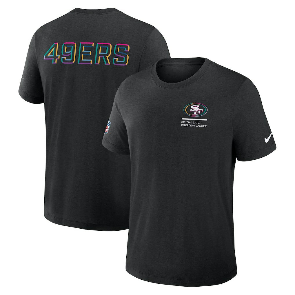 San Francisco 49ers 2025 NFL Crucial Catch Tri-Blend Dri-FIT T-Shirt - Black - Nike