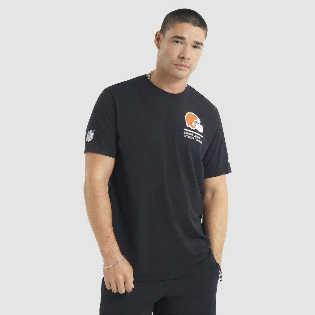 Cleveland Browns 2025 NFL Crucial Catch Tri-Blend Dri-FIT T-Shirt - Black - Nike