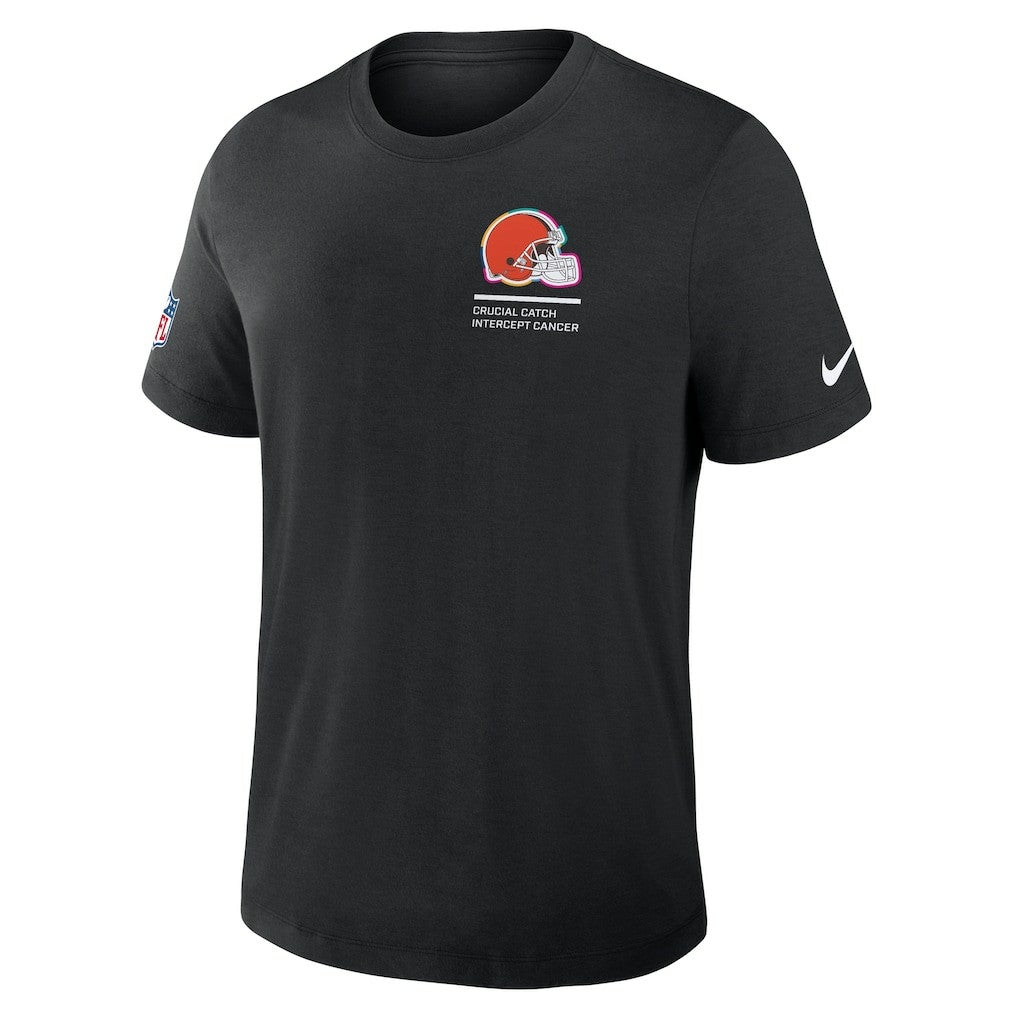 Cleveland Browns 2025 NFL Crucial Catch Tri-Blend Dri-FIT T-Shirt - Black - Nike