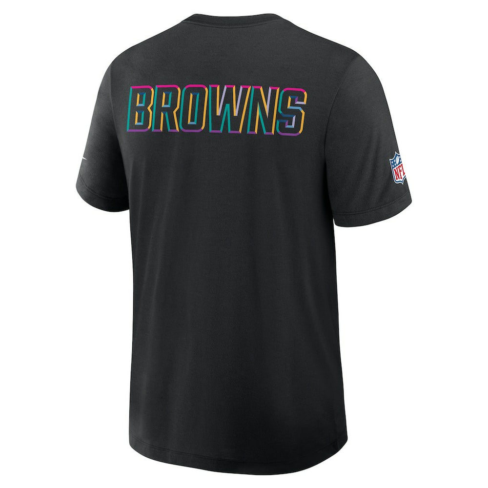 Cleveland Browns 2025 NFL Crucial Catch Tri-Blend Dri-FIT T-Shirt - Black - Nike