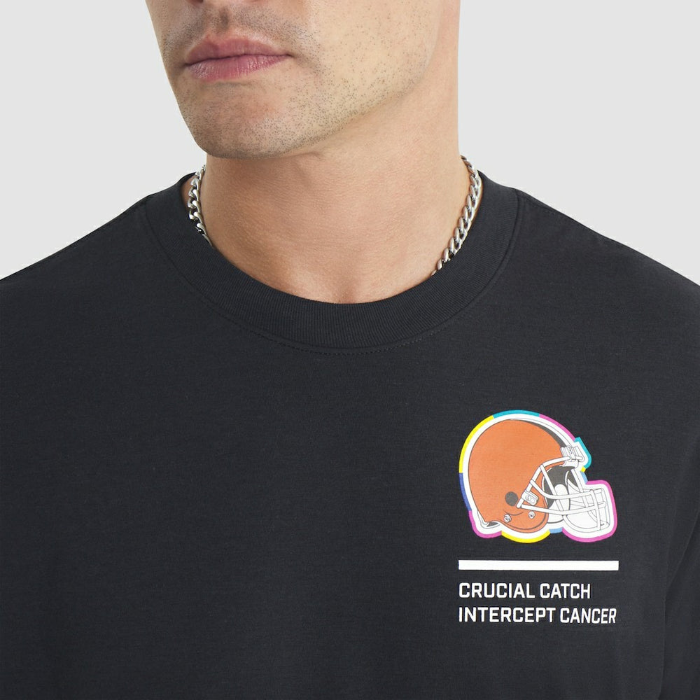 Cleveland Browns 2025 NFL Crucial Catch Tri-Blend Dri-FIT T-Shirt - Black - Nike