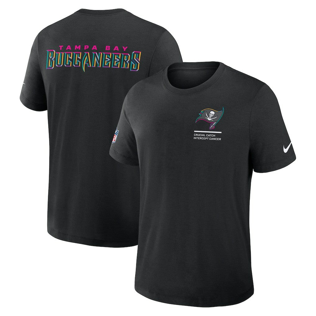 Tampa Bay Buccaneers 2025 NFL Crucial Catch Tri-Blend Dri-FIT T-Shirt - Black - Nike