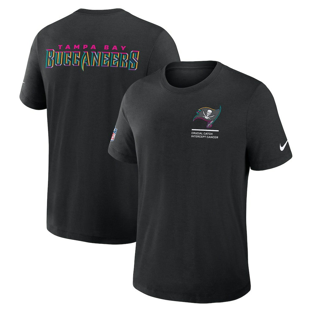 Tampa Bay Buccaneers 2025 NFL Crucial Catch Tri-Blend Dri-FIT T-Shirt - Black - Nike