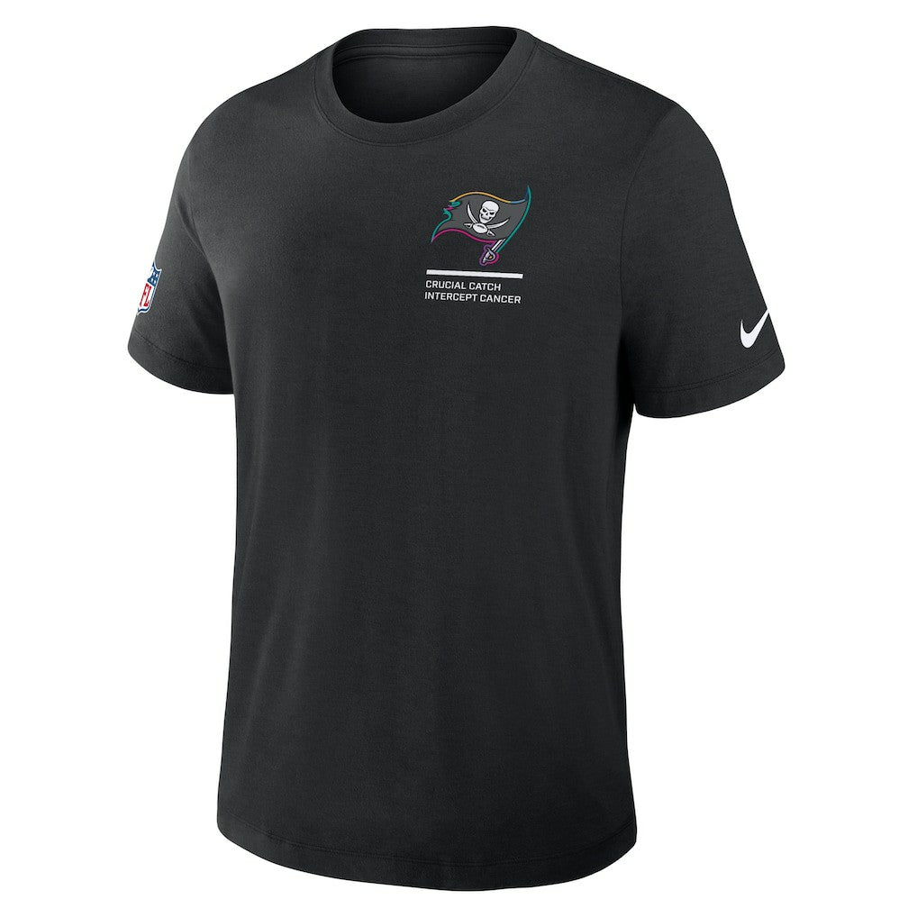 Tampa Bay Buccaneers 2025 NFL Crucial Catch Tri-Blend Dri-FIT T-Shirt - Black - Nike