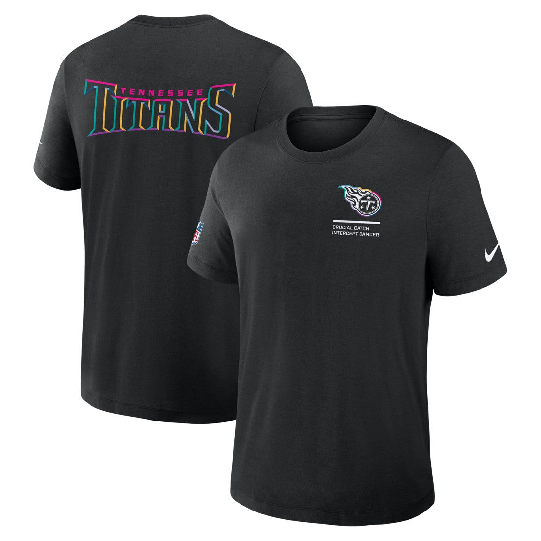 Tennessee Titans 2025 NFL Crucial Catch Tri-Blend Dri-FIT T-Shirt - Black - Nike
