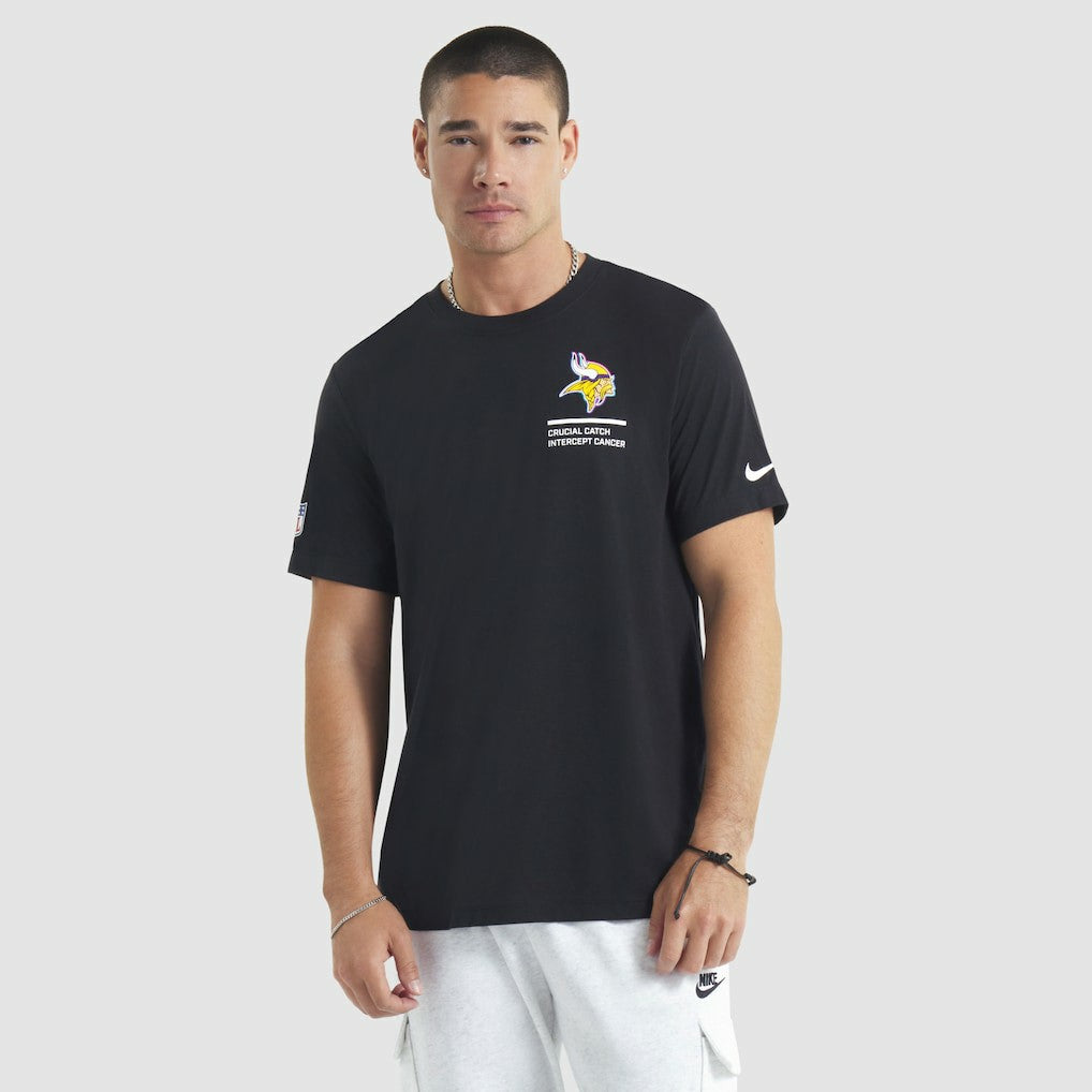 Minnesota Vikings 2025 NFL Crucial Catch Tri-Blend Dri-FIT T-Shirt - Black - Nike