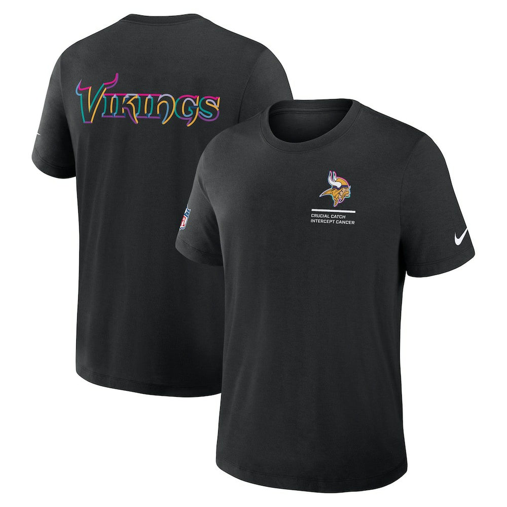 Minnesota Vikings 2025 NFL Crucial Catch Tri-Blend Dri-FIT T-Shirt - Black - Nike