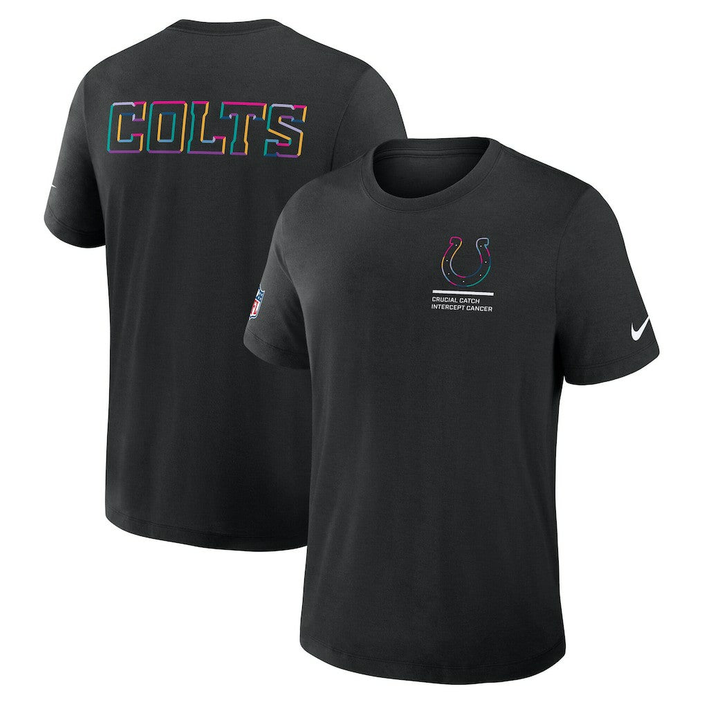 Indianapolis Colts 2025 NFL Crucial Catch Tri-Blend Dri-FIT T-Shirt - Black - Nike