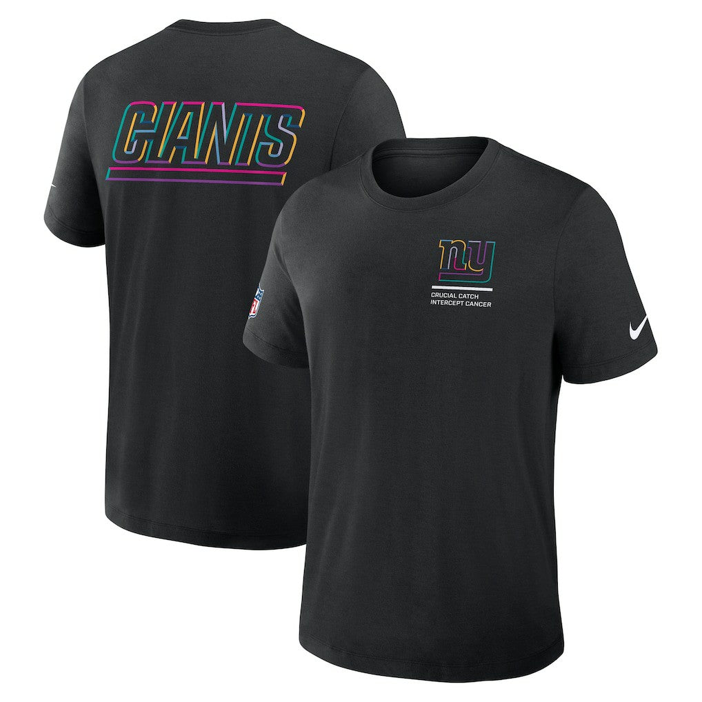 New York Giants 2025 NFL Crucial Catch Tri-Blend Dri-FIT T-Shirt - Black - Nike