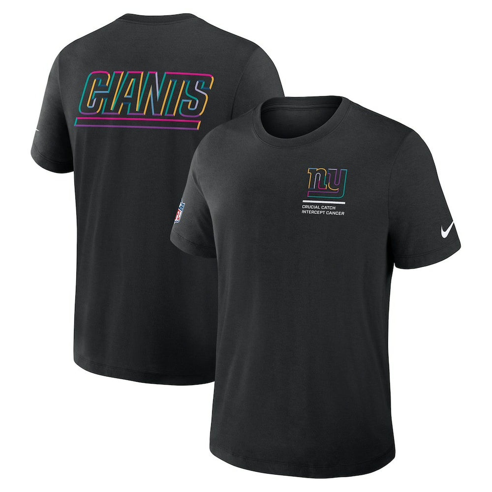 New York Giants 2025 NFL Crucial Catch Tri-Blend Dri-FIT T-Shirt - Black - Nike