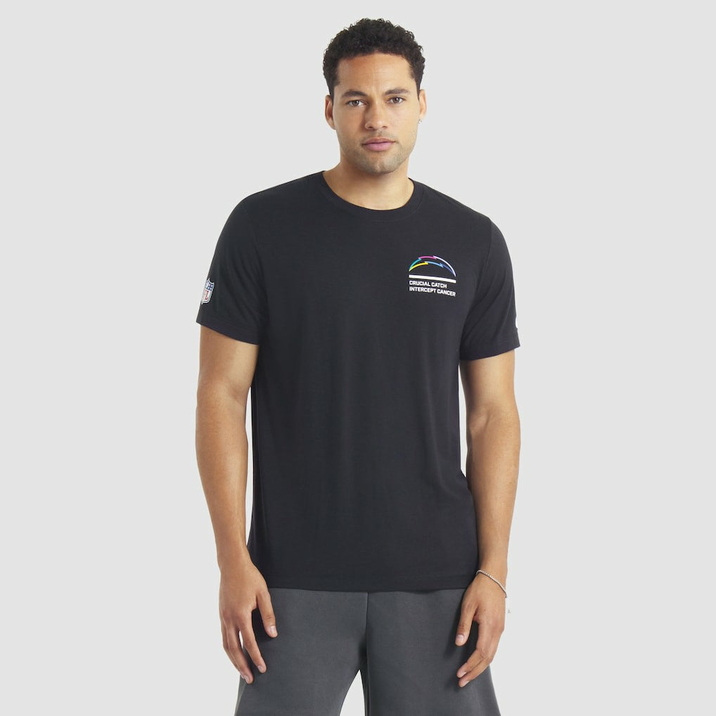 Los Angeles Chargers 2025 NFL Crucial Catch Tri-Blend Dri-FIT T-Shirt - Black - Nike