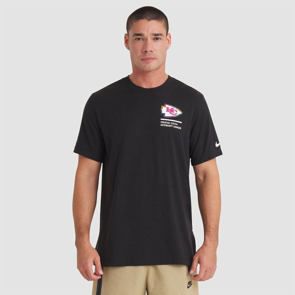 Kansas City Chiefs 2025 NFL Crucial Catch Tri-Blend Dri-FIT T-Shirt - Black - Nike