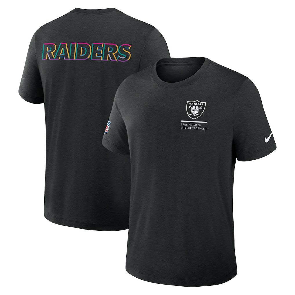 Las Vegas Raiders 2025 NFL Crucial Catch Tri-Blend Dri-FIT T-Shirt - Black - Nike