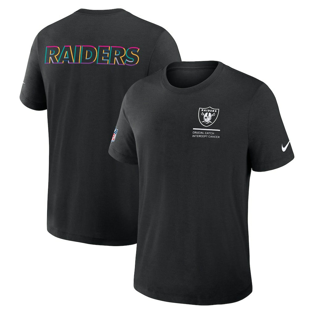 Las Vegas Raiders 2025 NFL Crucial Catch Tri-Blend Dri-FIT T-Shirt - Black - Nike