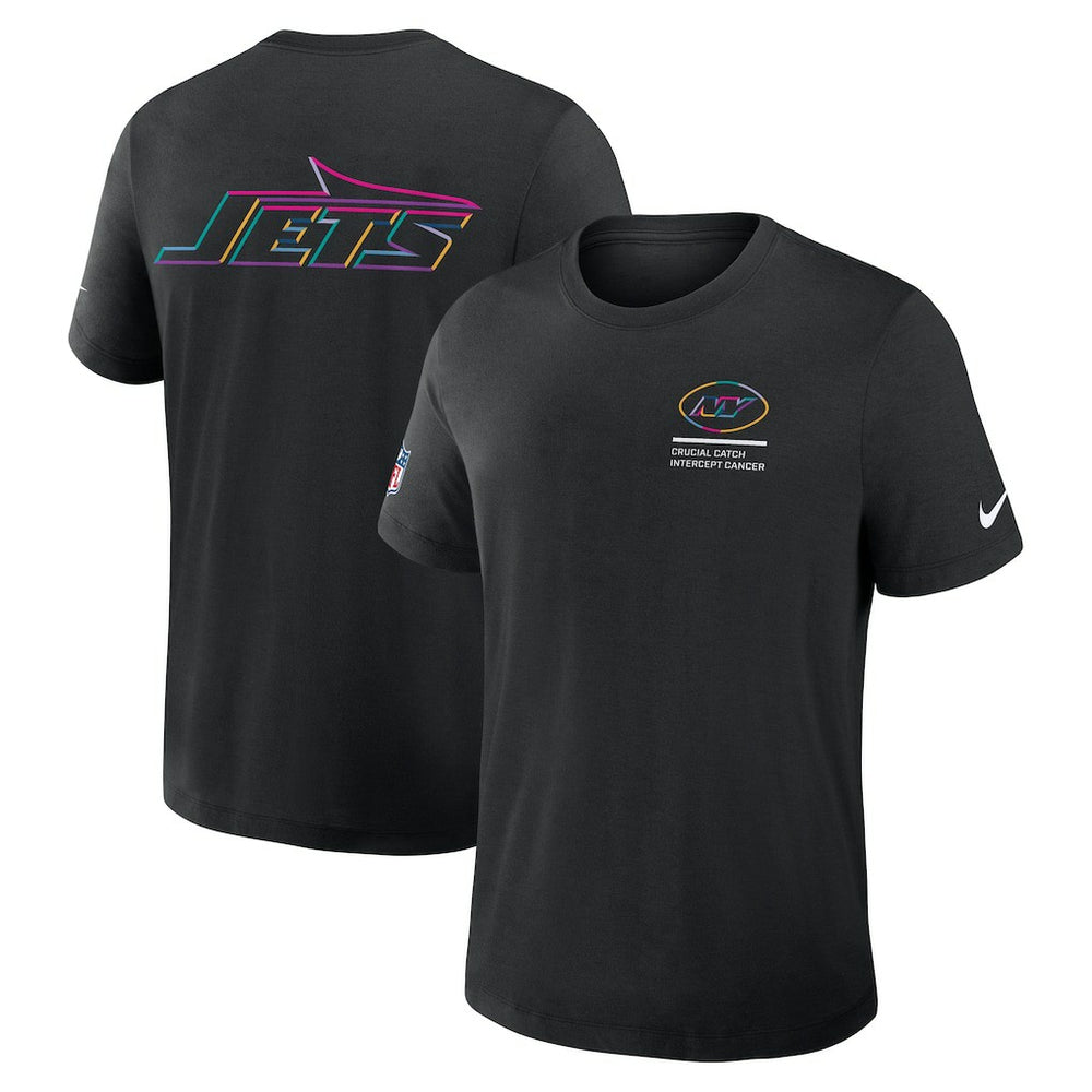New York Jets 2025 NFL Crucial Catch Tri-Blend Dri-FIT T-Shirt - Black - Nike