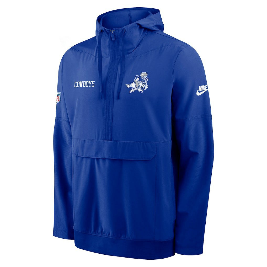 Dallas Cowboys Sideline Alt Pack Anorak Half-Zip Hoodie Jacket - Royal - Nike