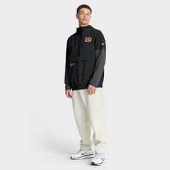 Cincinnati Bengals Sideline Anorak Half-Zip Hoodie Jacket - Black - Nike